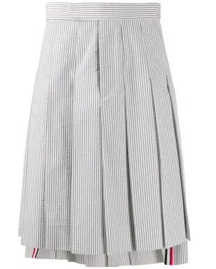 Thom Browne シアサッカー クラシック ライズ スカート - サムネイル1