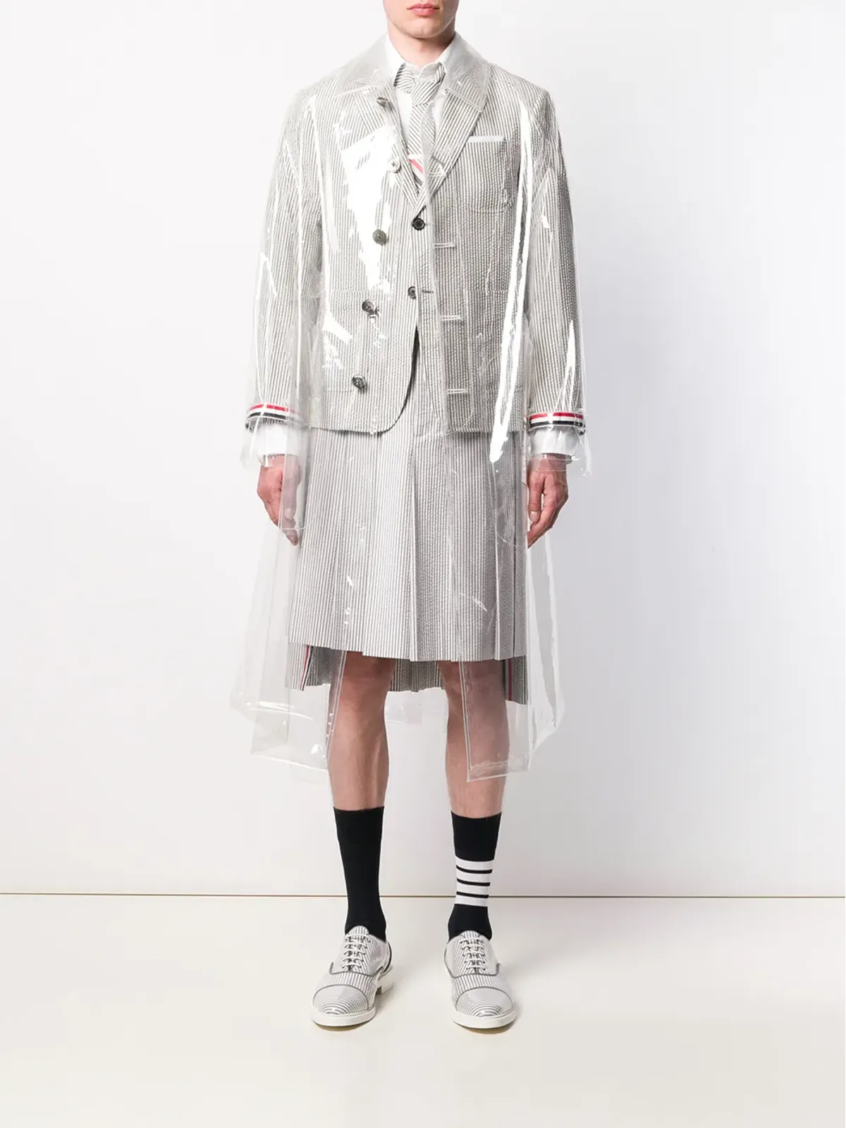 Thom Browne シアサッカー クラシック ライズ スカート - 画像2