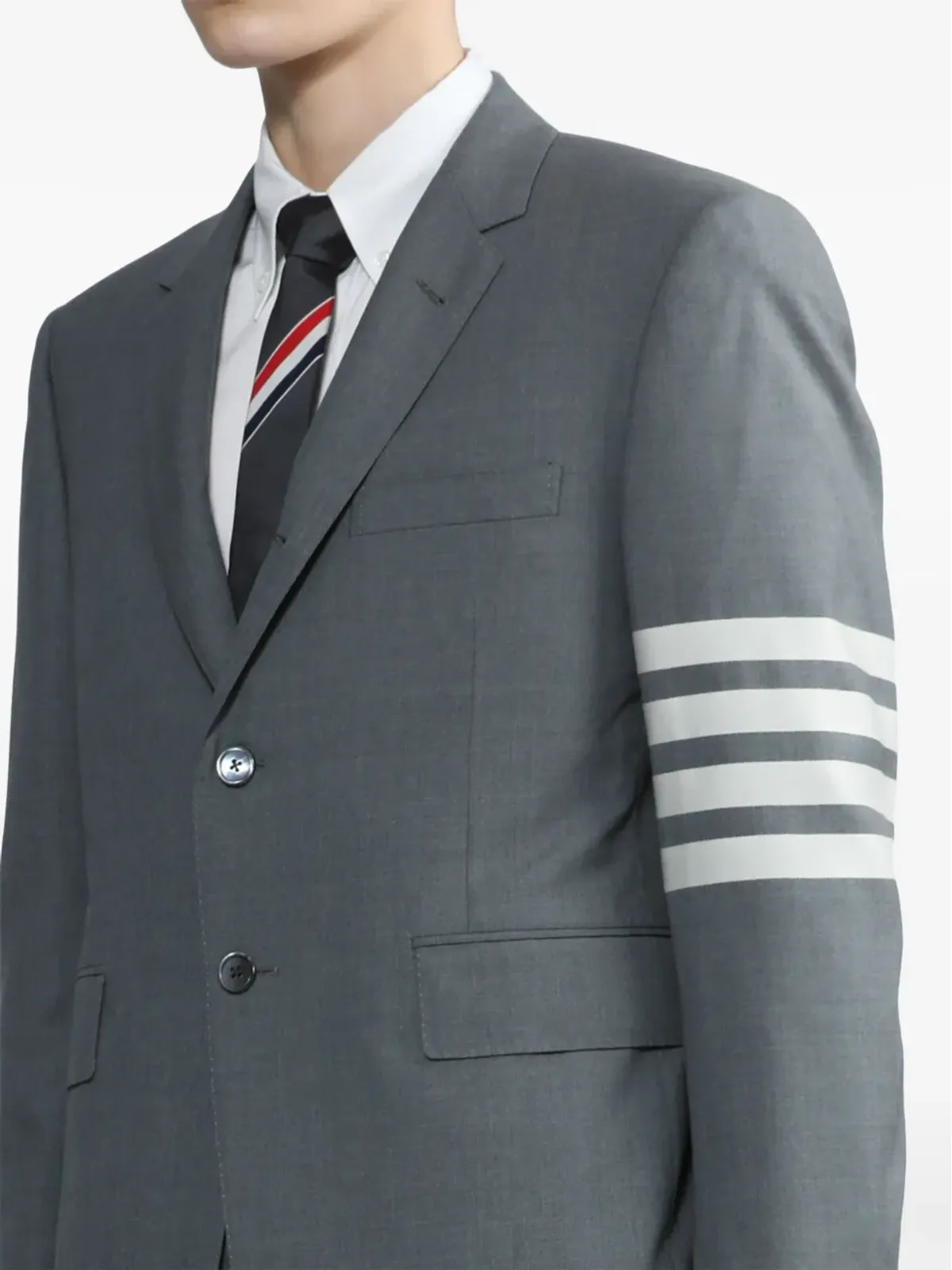 Thom Browne 4-Barストライプ シングルブレスト ブレザー - グレー - 画像5