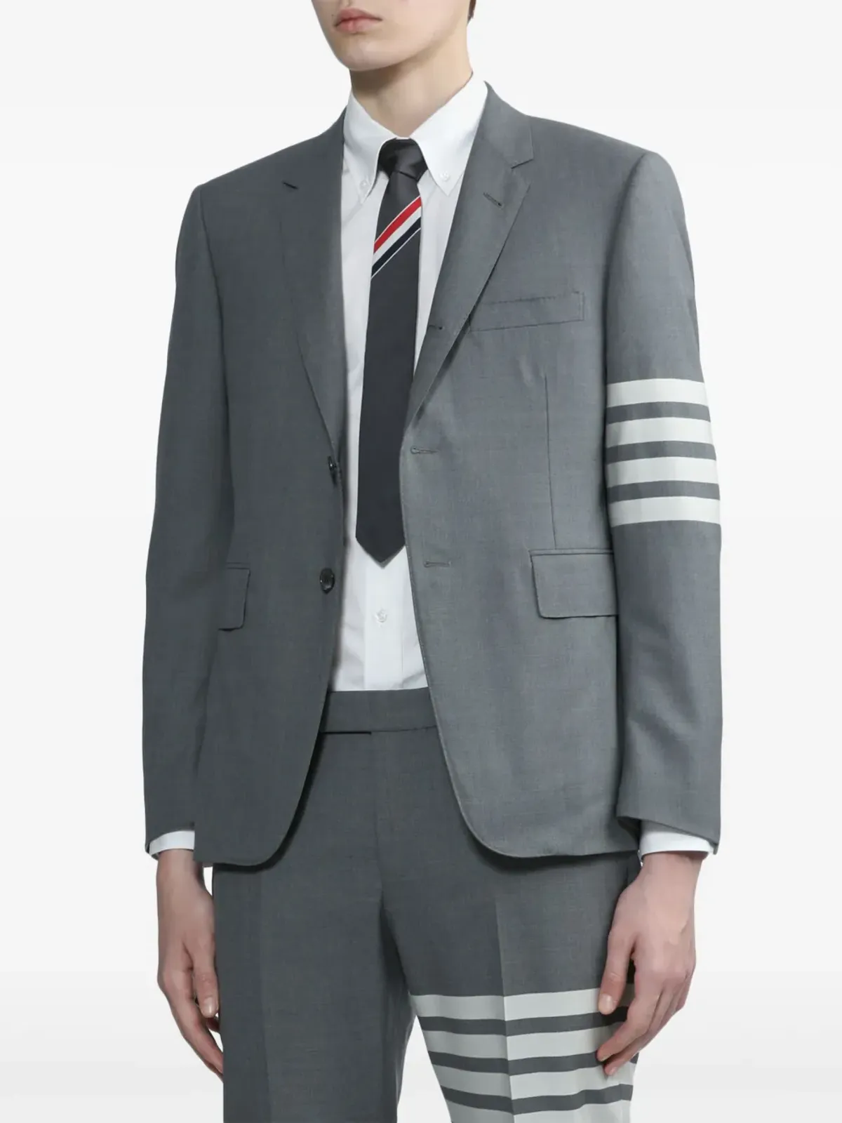 Thom Browne 4-Barストライプ シングルブレスト ブレザー - グレー - 画像3