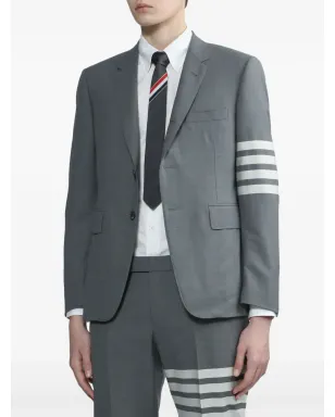 Thom Browne 4-Barストライプ シングルブレスト ブレザー - グレー - サムネイル3
