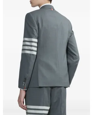 Thom Browne 4-Barストライプ シングルブレスト ブレザー - グレー - サムネイル4