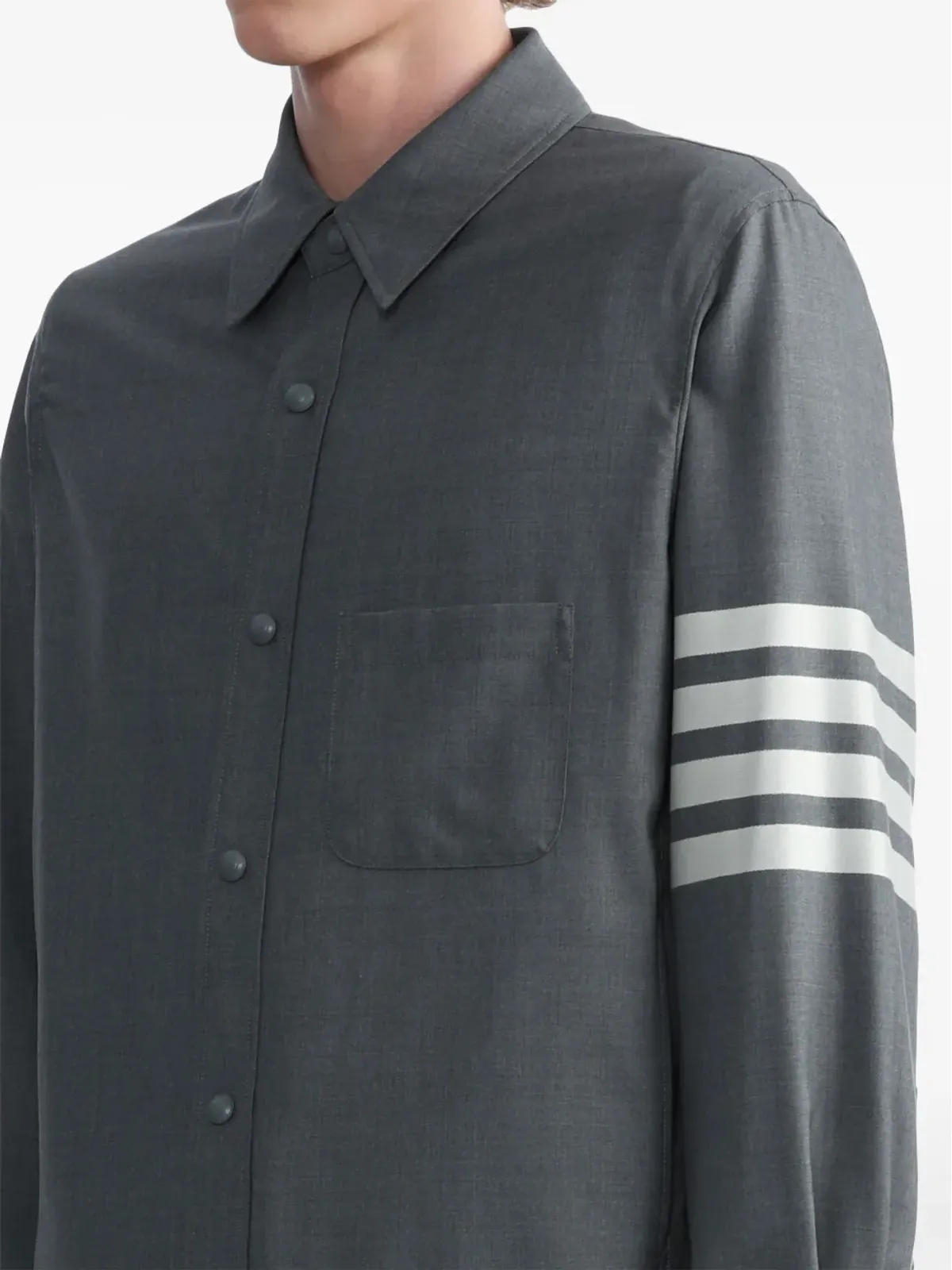 Thom Browne スナップフロント・シャツジャケット - 画像5
