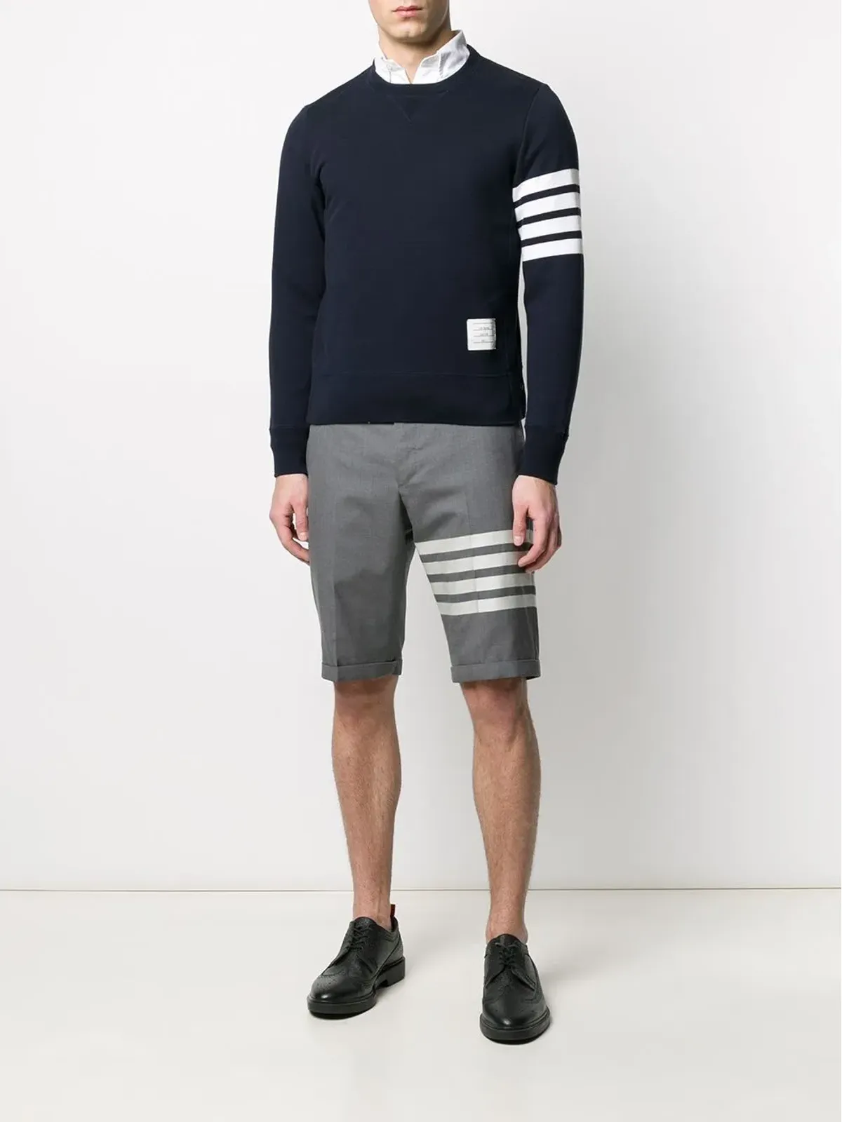 Thom Browne 4バー平織スーツショーツ - 画像2