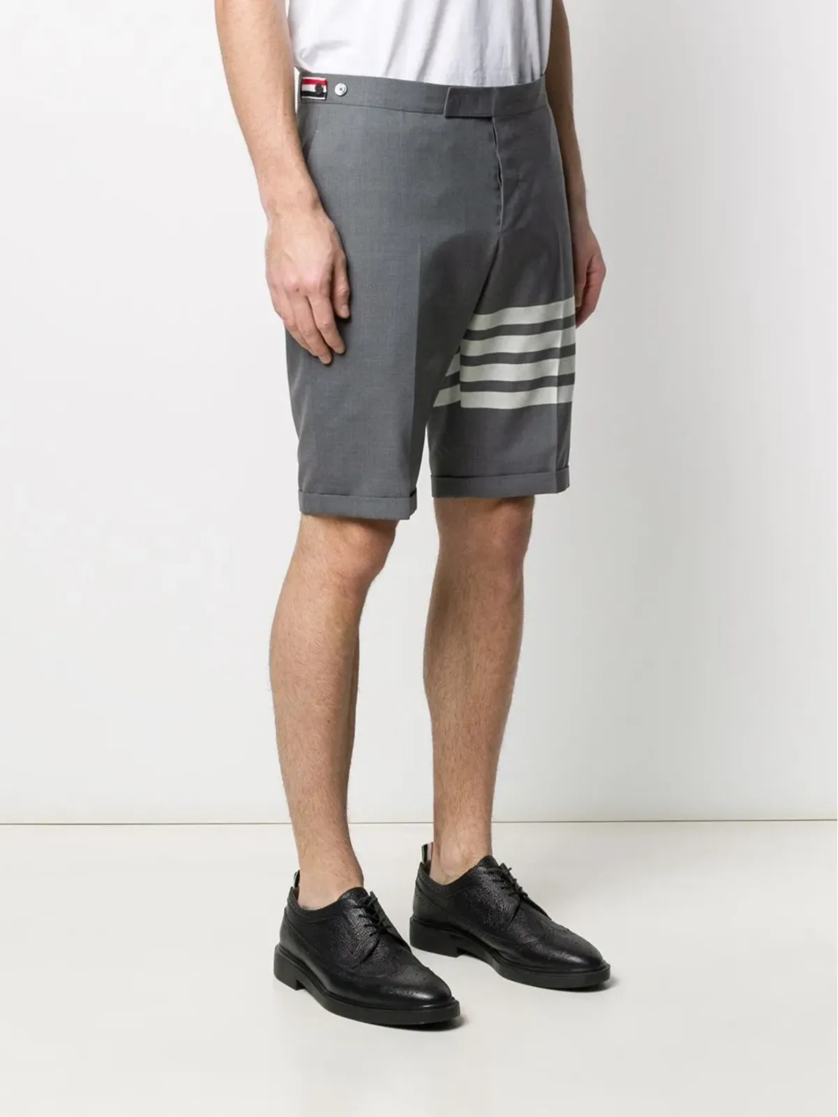 Thom Browne 4バー平織スーツショーツ - 画像3