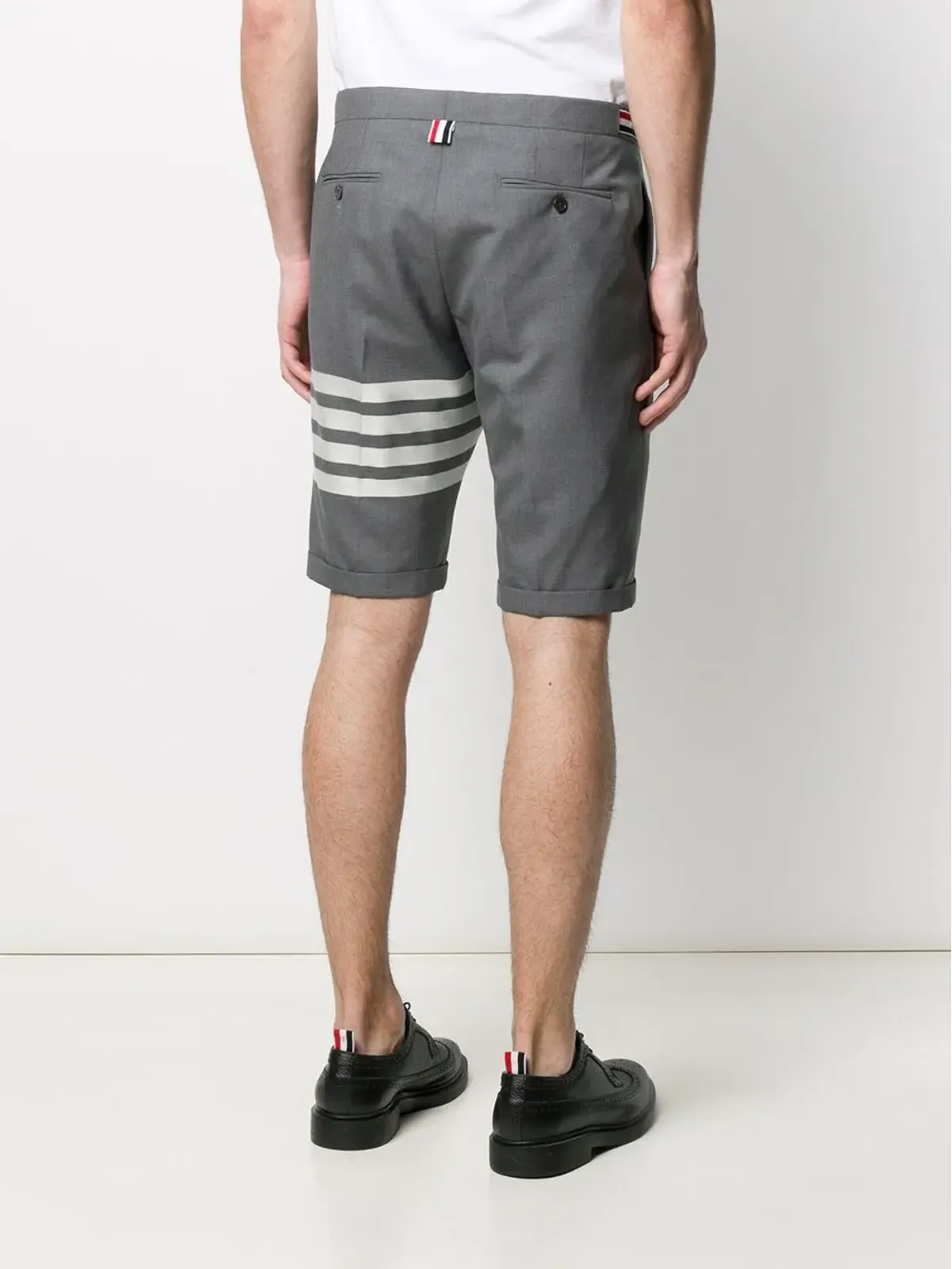 Thom Browne 4バー平織スーツショーツ - 画像4