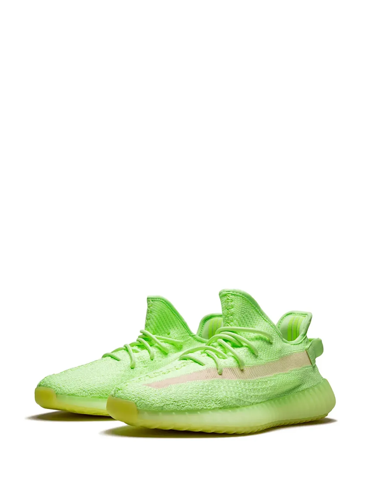 adidas Yeezy ブースト 350 V2 Glow in the Dark グリーン スニーカー - 画像2