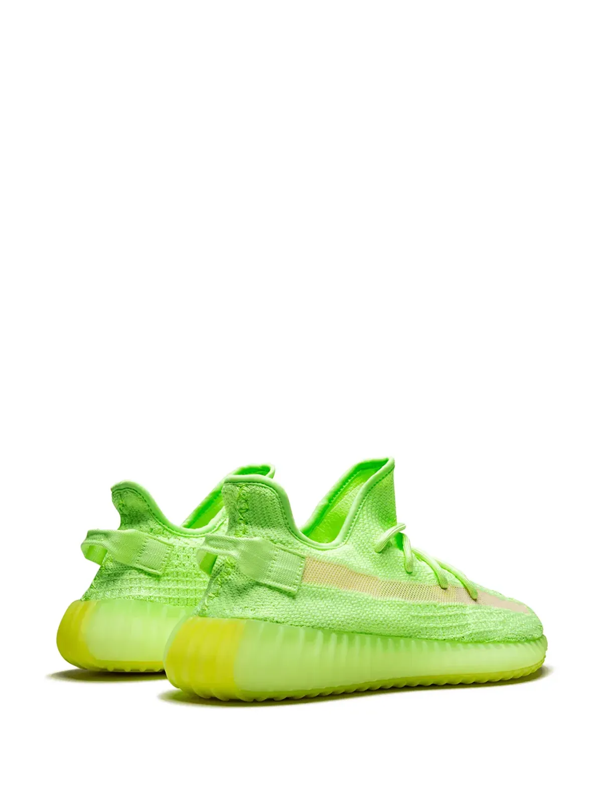 adidas Yeezy ブースト 350 V2 Glow in the Dark グリーン スニーカー - 画像3
