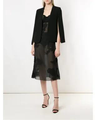 Dolce & Gabbana シアーレースパネルドスリップドレス（ブラック） - サムネイル2