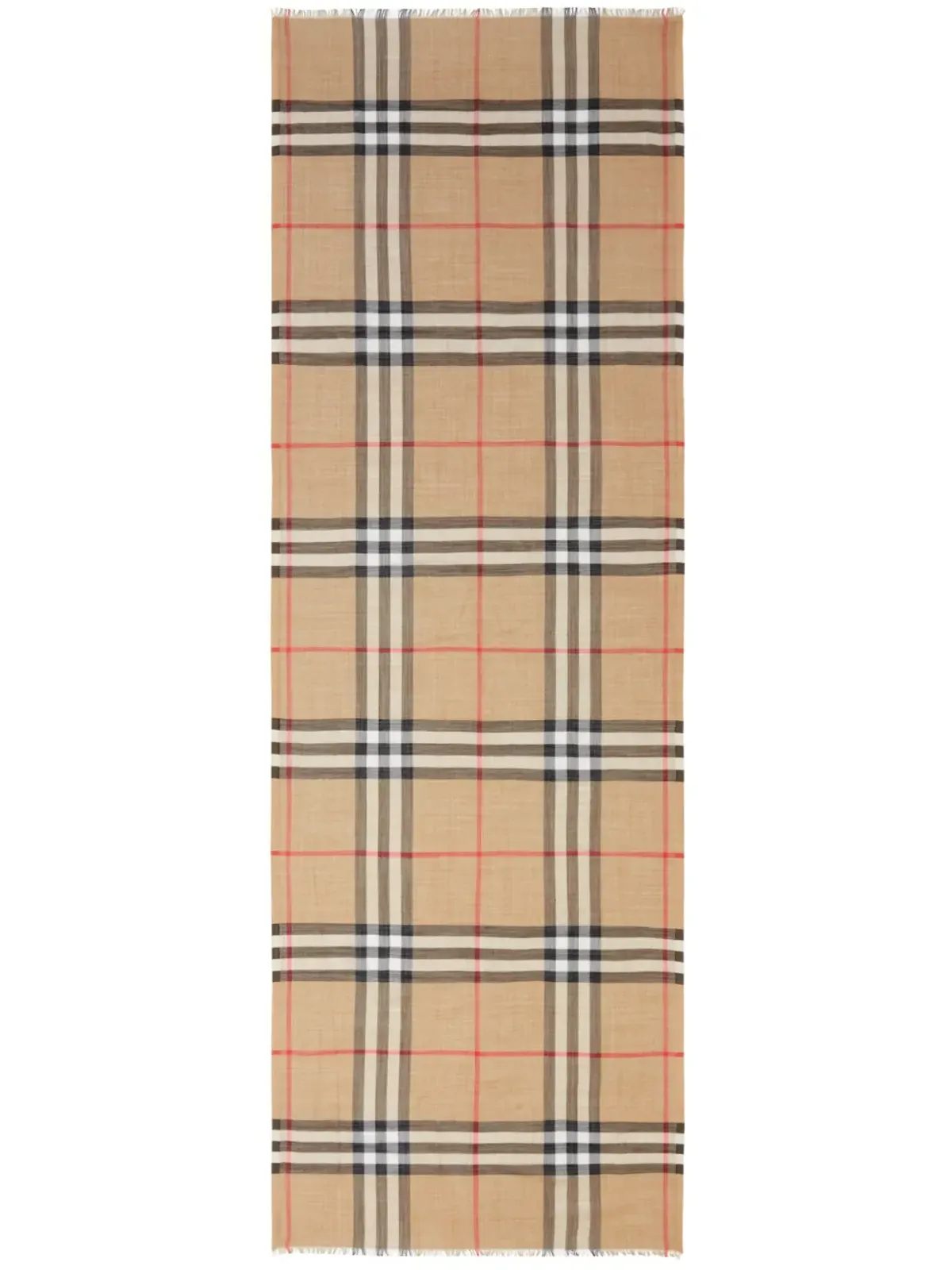 Burberry ライトウェイト チェック ウールとシルクのスカーフ - 画像2