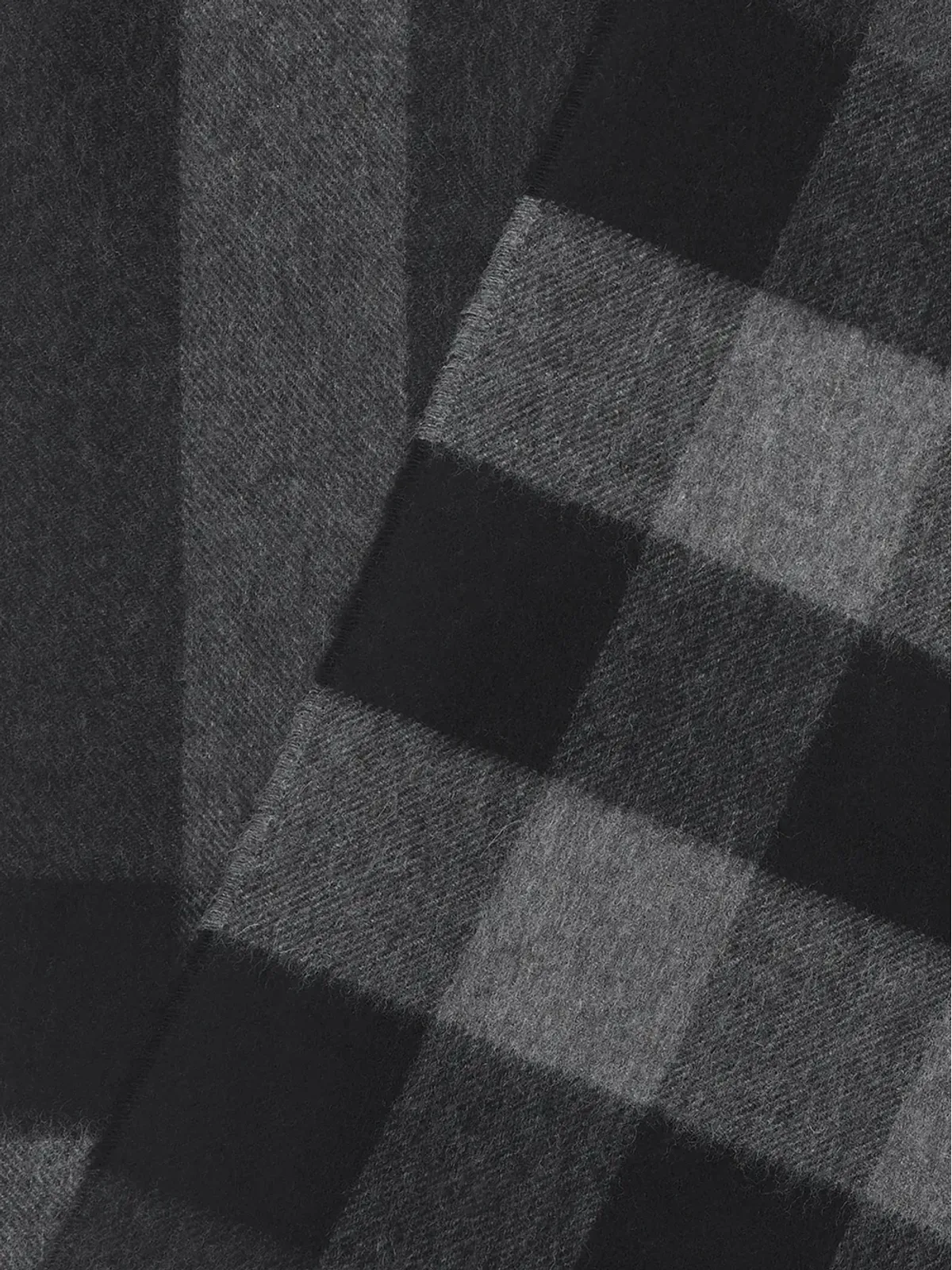 Burberry チェック柄フリンジ付きカシミアスカーフ - 画像5