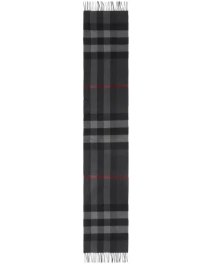 Burberry チェック柄フリンジ付きカシミアスカーフ - サムネイル2