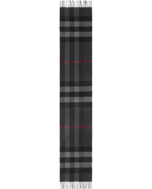 Burberry チェック柄フリンジ付きカシミアスカーフ - サムネイル3