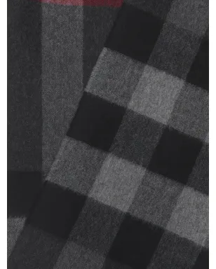 Burberry チェック柄フリンジ付きカシミアスカーフ - サムネイル4
