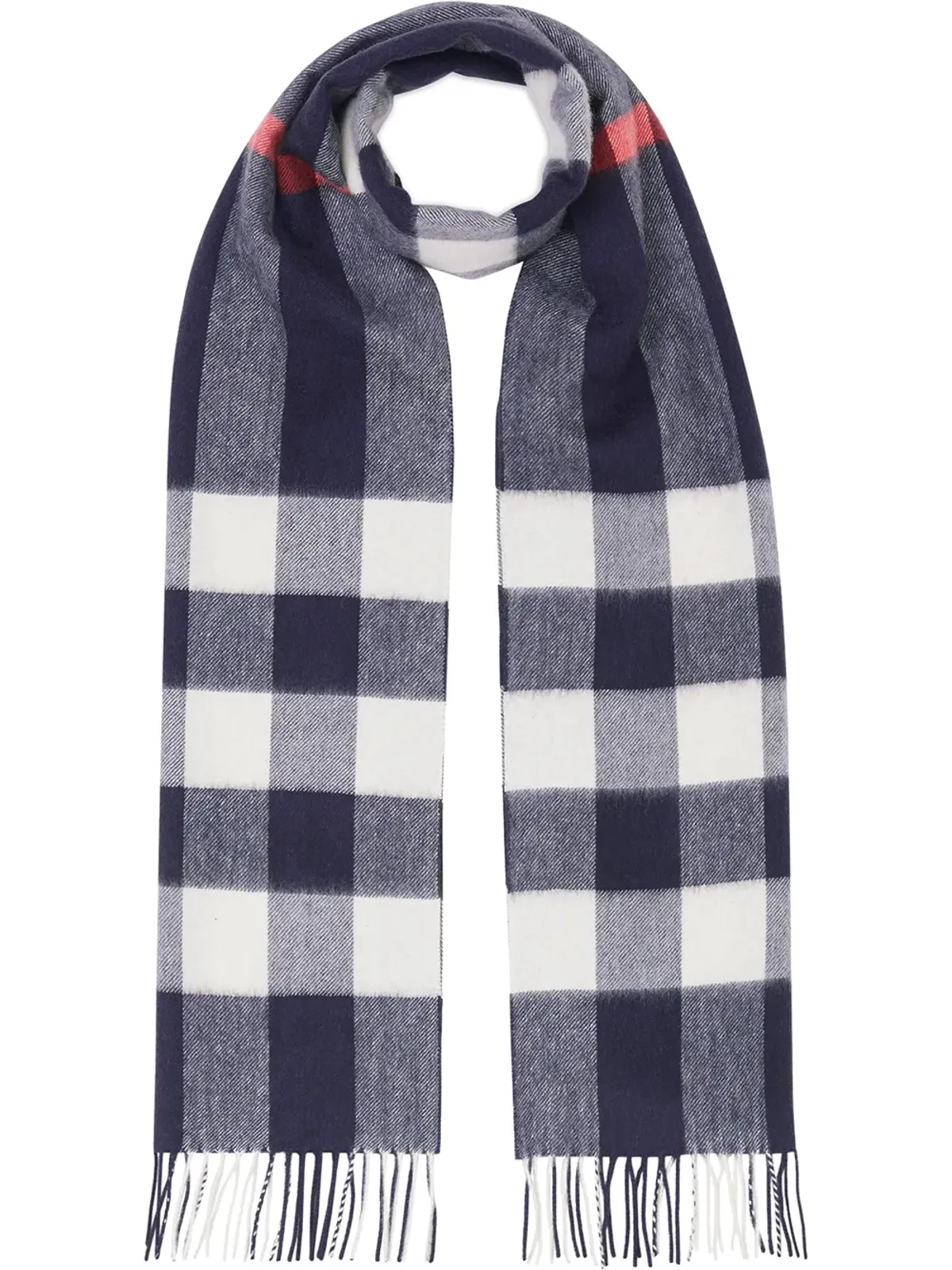 Burberry チェック柄カシミアスカーフ - 画像1
