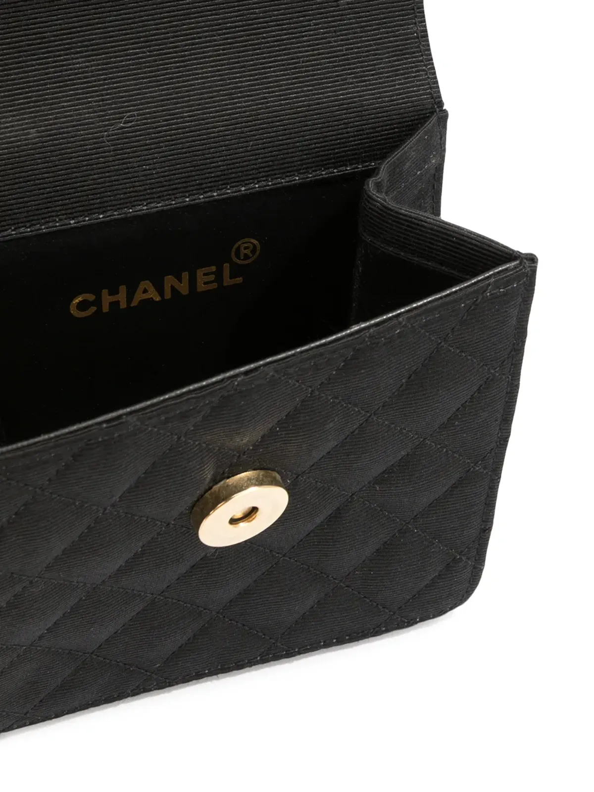 CHANEL Pre-Owned 1990 テクスチャード ダイヤモンドキルト ベルトバッグ - ブラック - 画像5