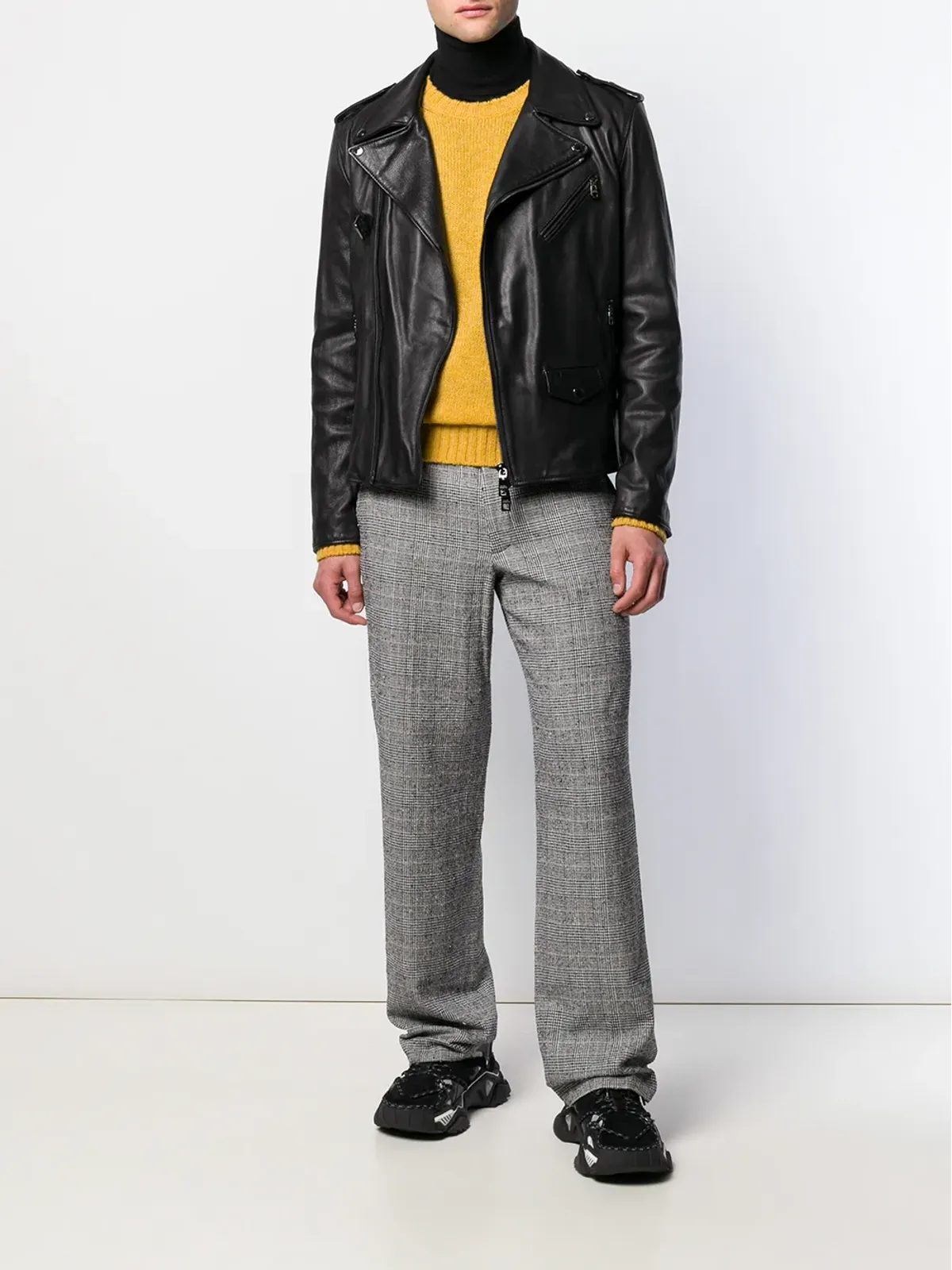 Dolce & Gabbana レザーバイカージャケット - 画像2