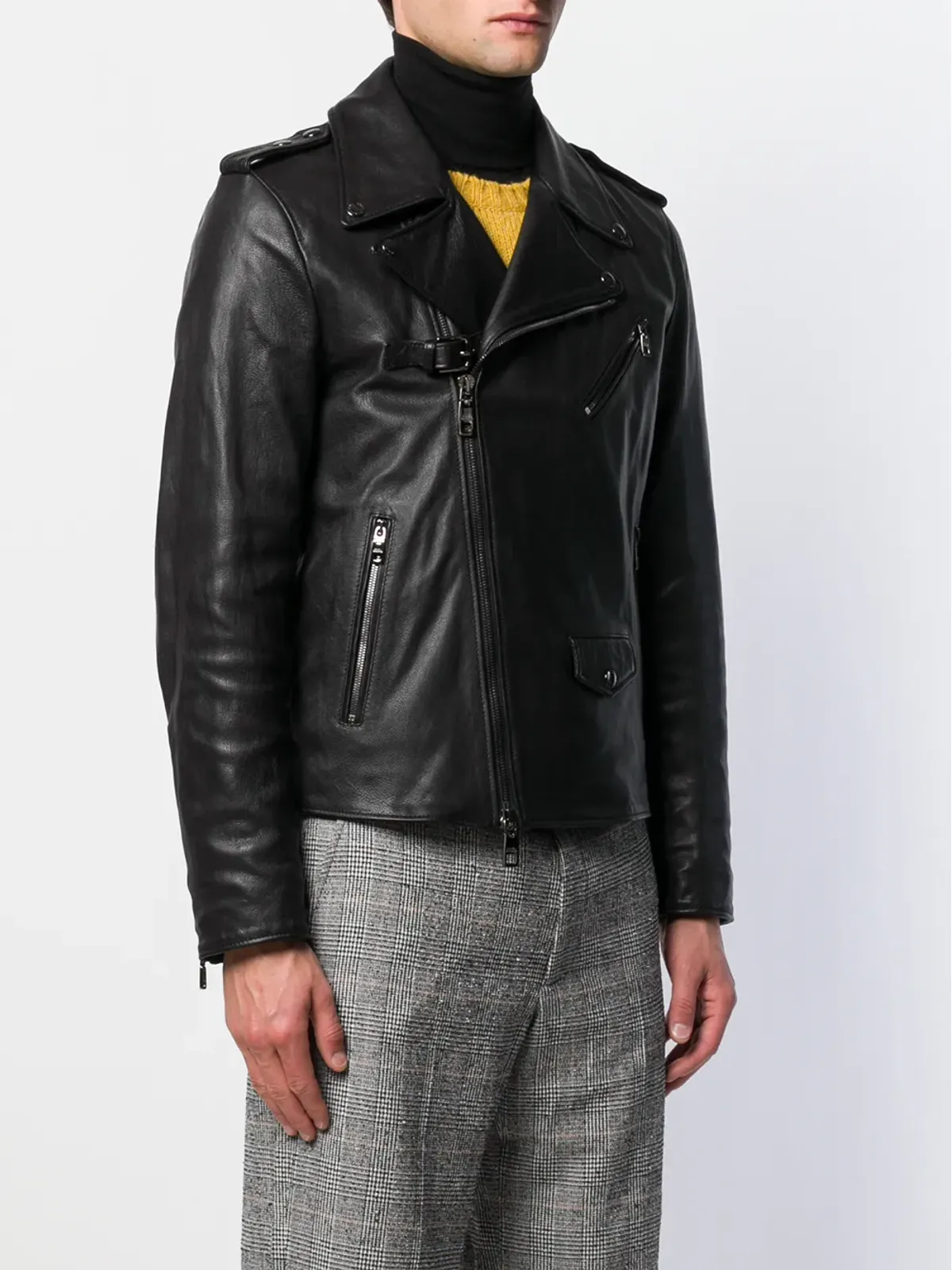 Dolce & Gabbana レザーバイカージャケット - 画像3