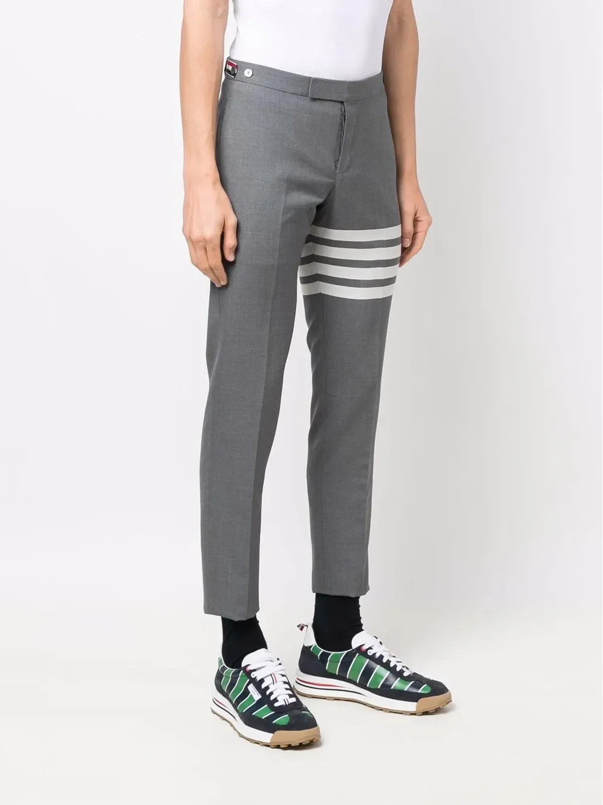 Thom Browne 4-Bar low-rise trousers - Grey - 画像4