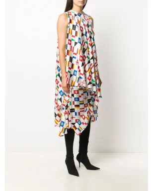 Balenciaga プリントシルクドレス - サムネイル3