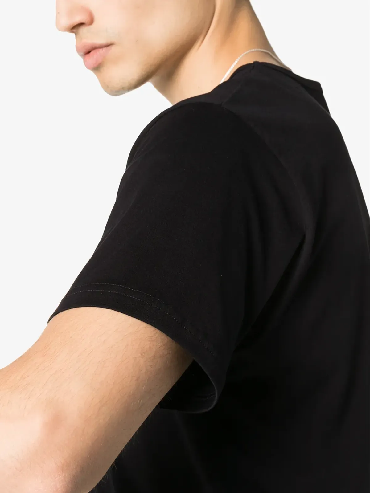 Sunspel スーパーファインコットンTシャツ ブラック - 画像5
