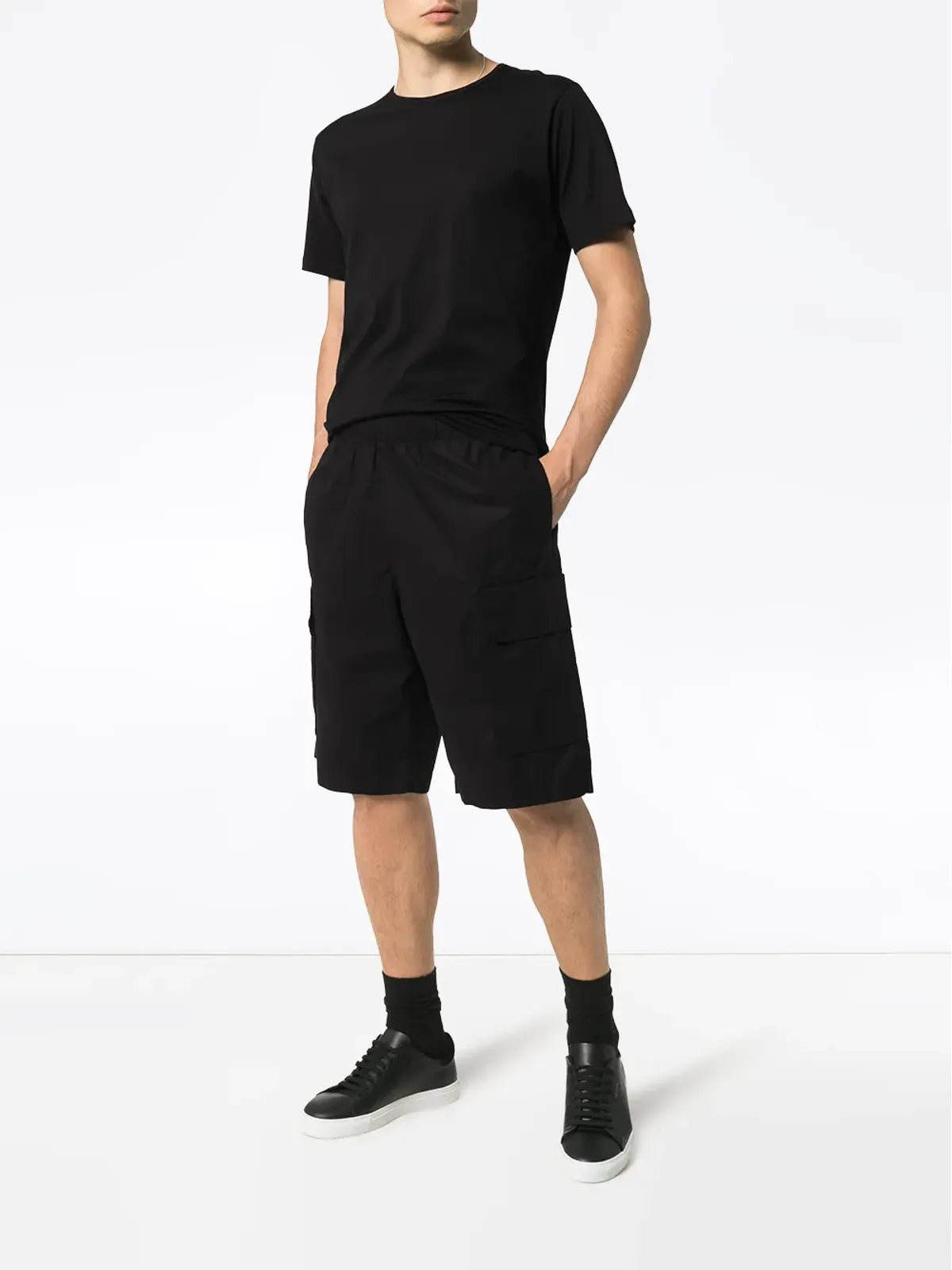 Sunspel スーパーファインコットンTシャツ ブラック - 画像2