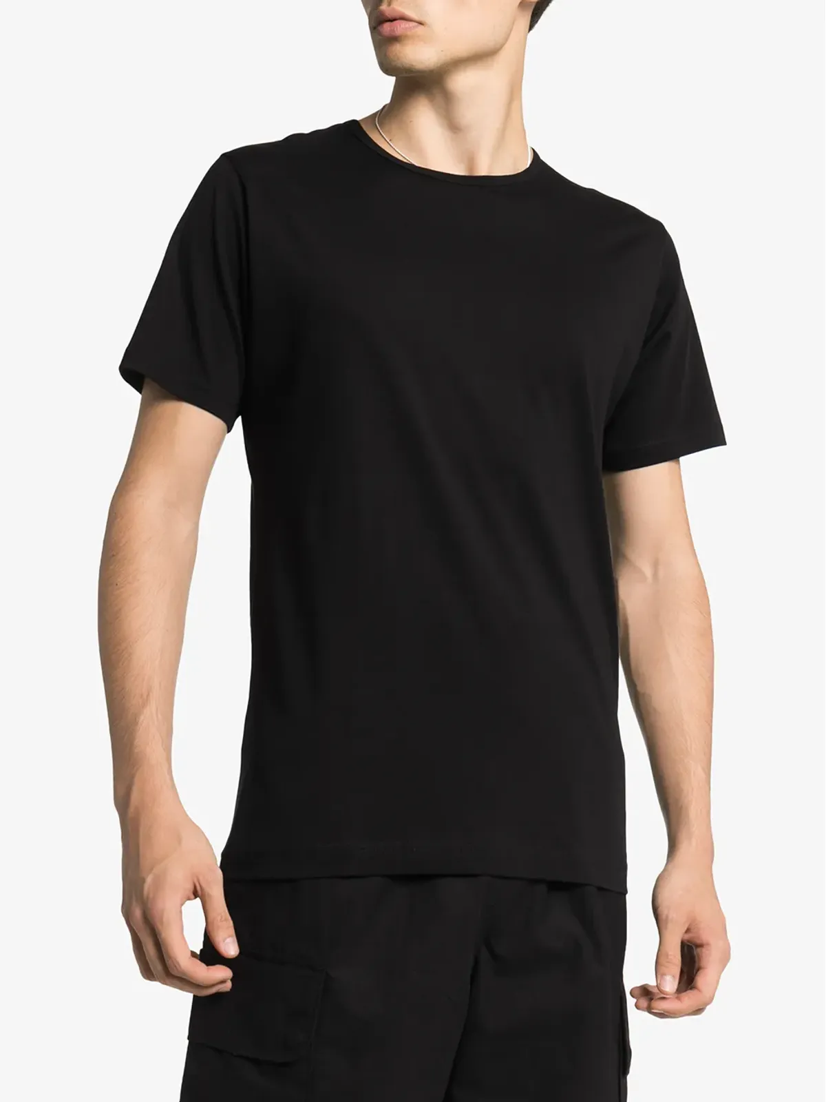 Sunspel スーパーファインコットンTシャツ ブラック - 画像3