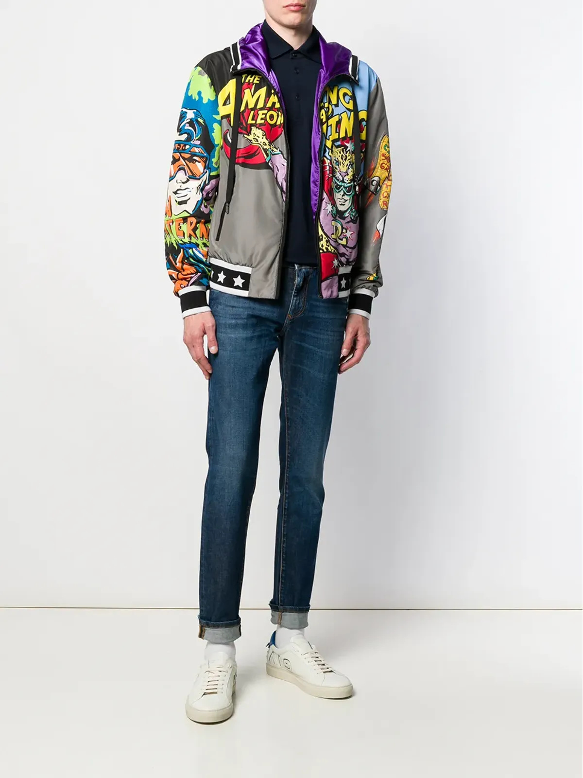 Dolce & Gabbana ロゴタグ ピケ ポロシャツ ブルー - 画像2