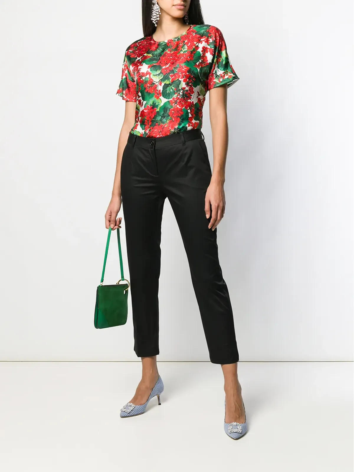 Dolce & Gabbana クロップド丈テーラードパンツ - ブラック - 画像2