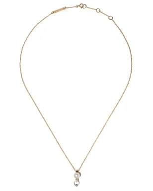 Delfina Delettrez 18kt ホワイトゴールド/イエローゴールド ツー・イン・ワン ダイヤモンド ネックレス - サムネイル1