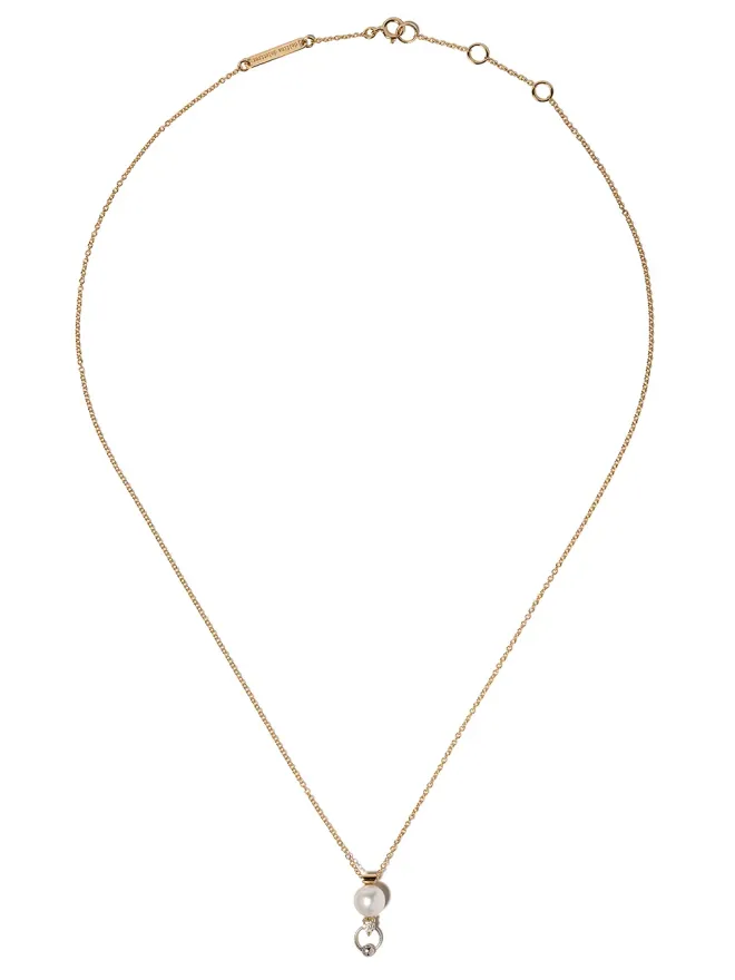 Delfina Delettrez Delfina Delettrez 18kt ホワイトゴールド/イエローゴールド ツー・イン・ワン ダイヤモンド ネックレスの商品画像