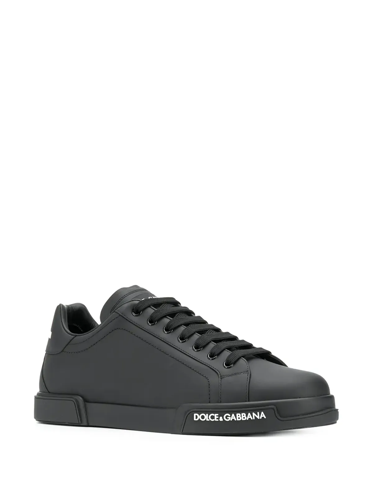 Dolce & Gabbana Portofino レザー スニーカー ブラック - 画像2