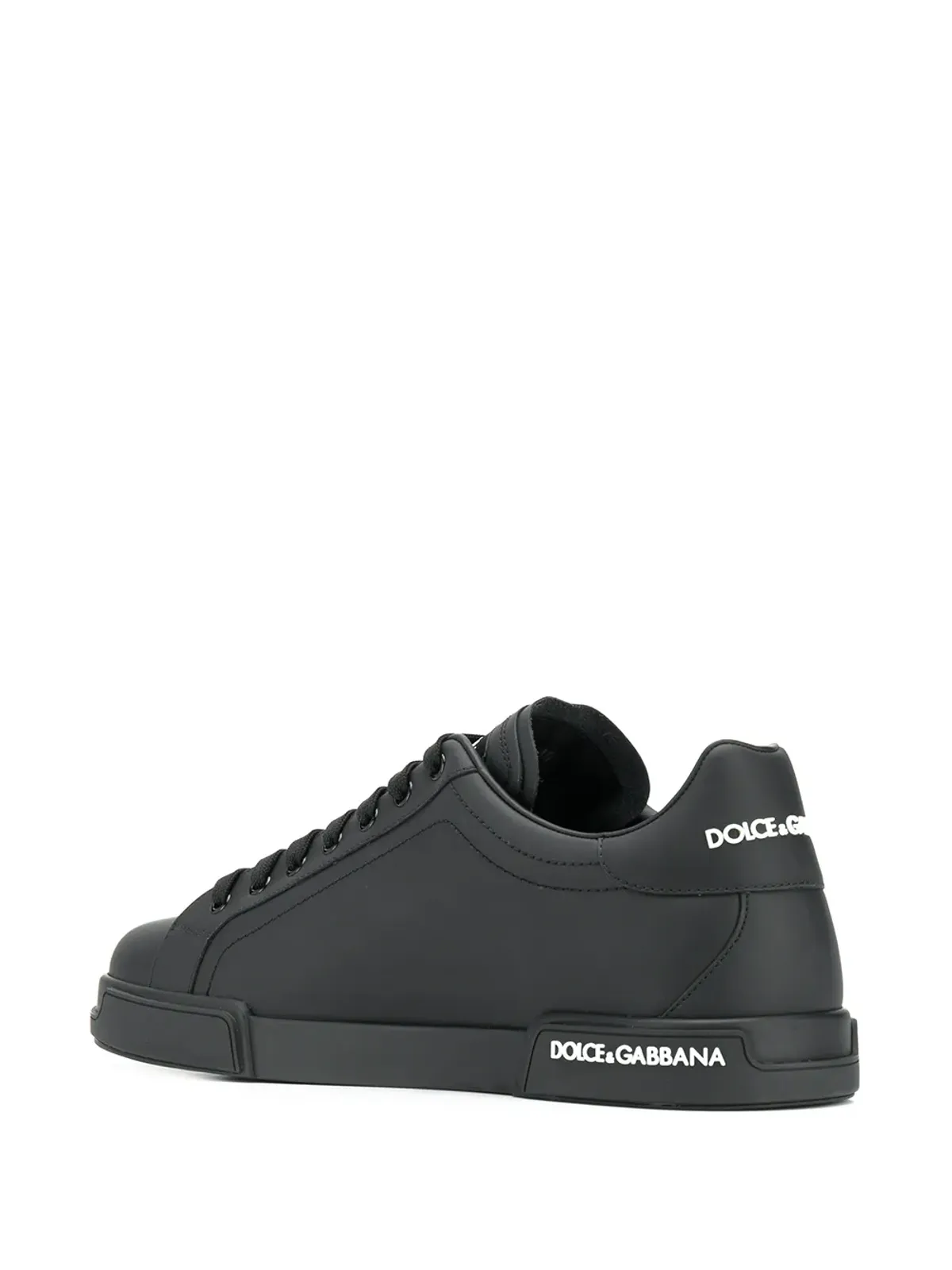 Dolce & Gabbana Portofino レザー スニーカー ブラック - 画像3