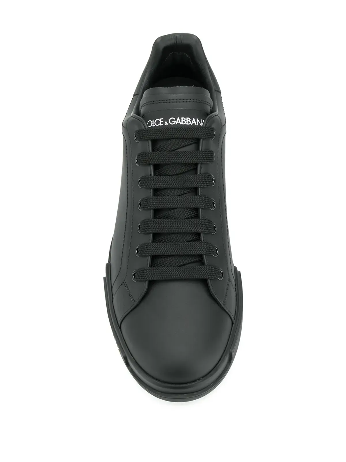 Dolce & Gabbana Portofino レザー スニーカー ブラック - 画像4