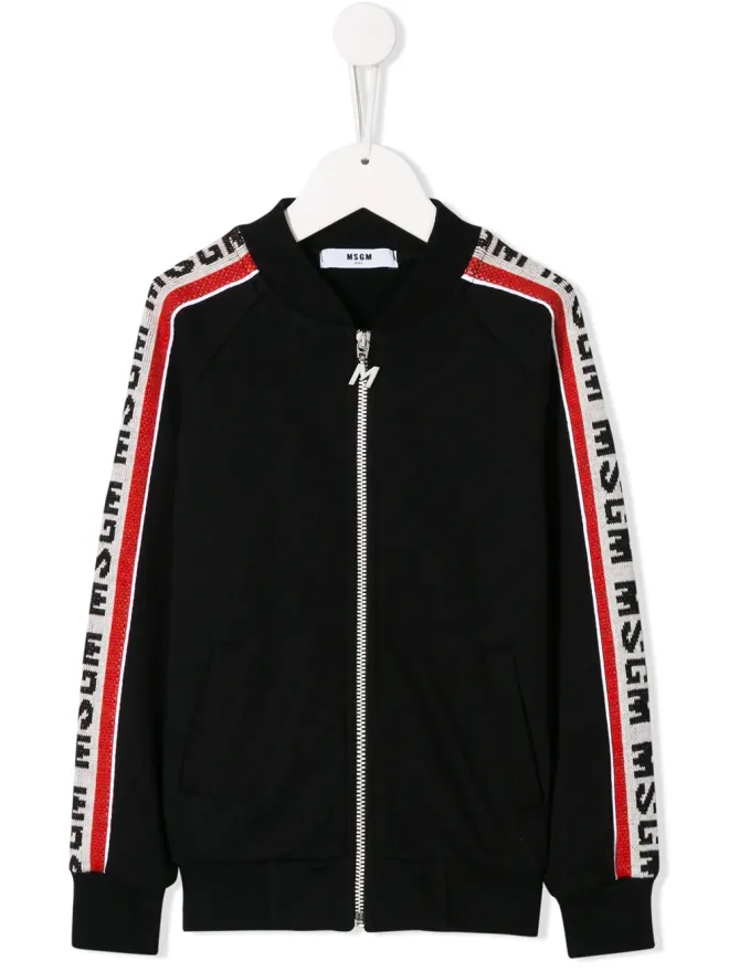MSGM Kids MSGM Kids サイドストライプ付きジップスウェットシャツの商品画像