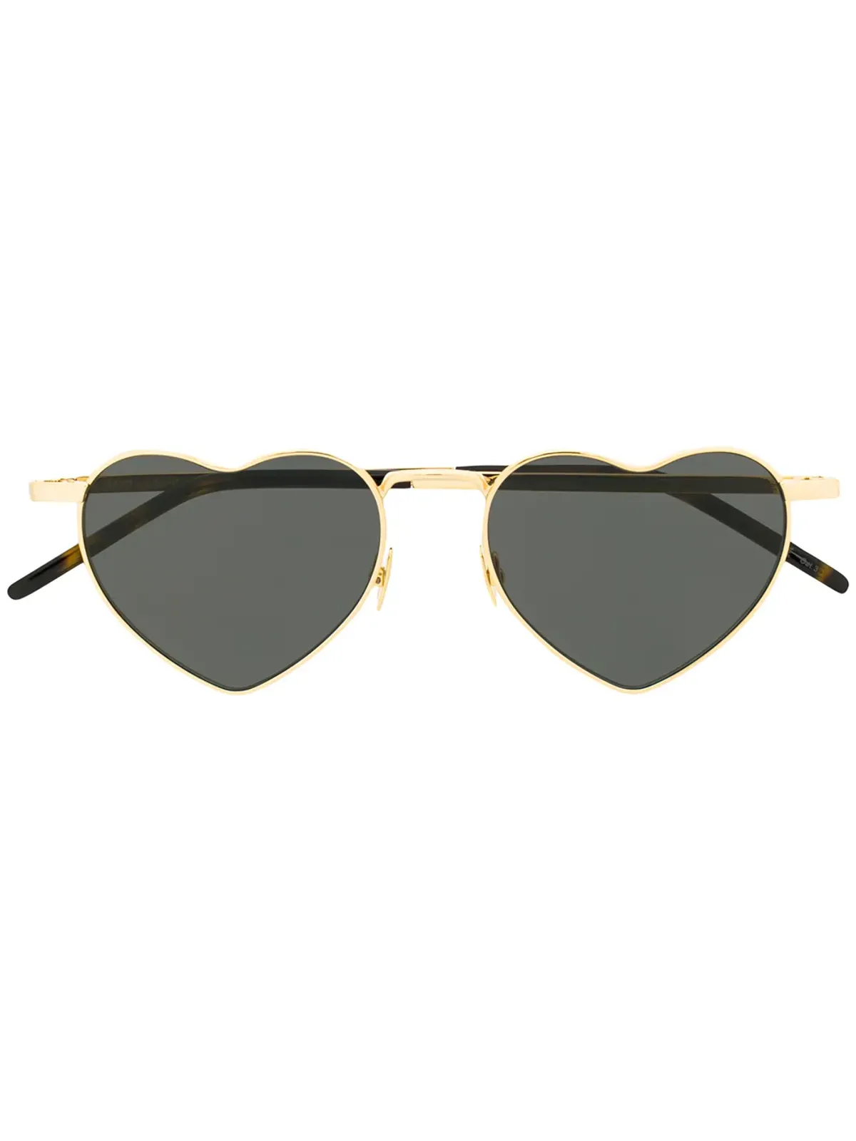 Saint Laurent Eyewear ルルー・ハート サングラス ゴールド - 画像1