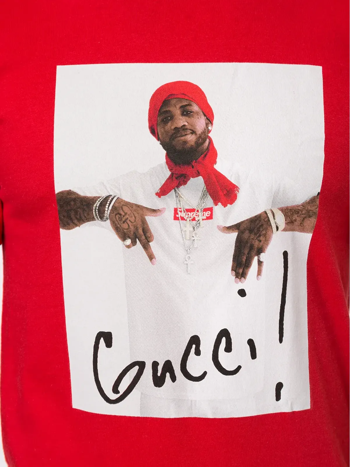 Supreme Gucci Mane フォトプリントTシャツ - レッド - 画像5
