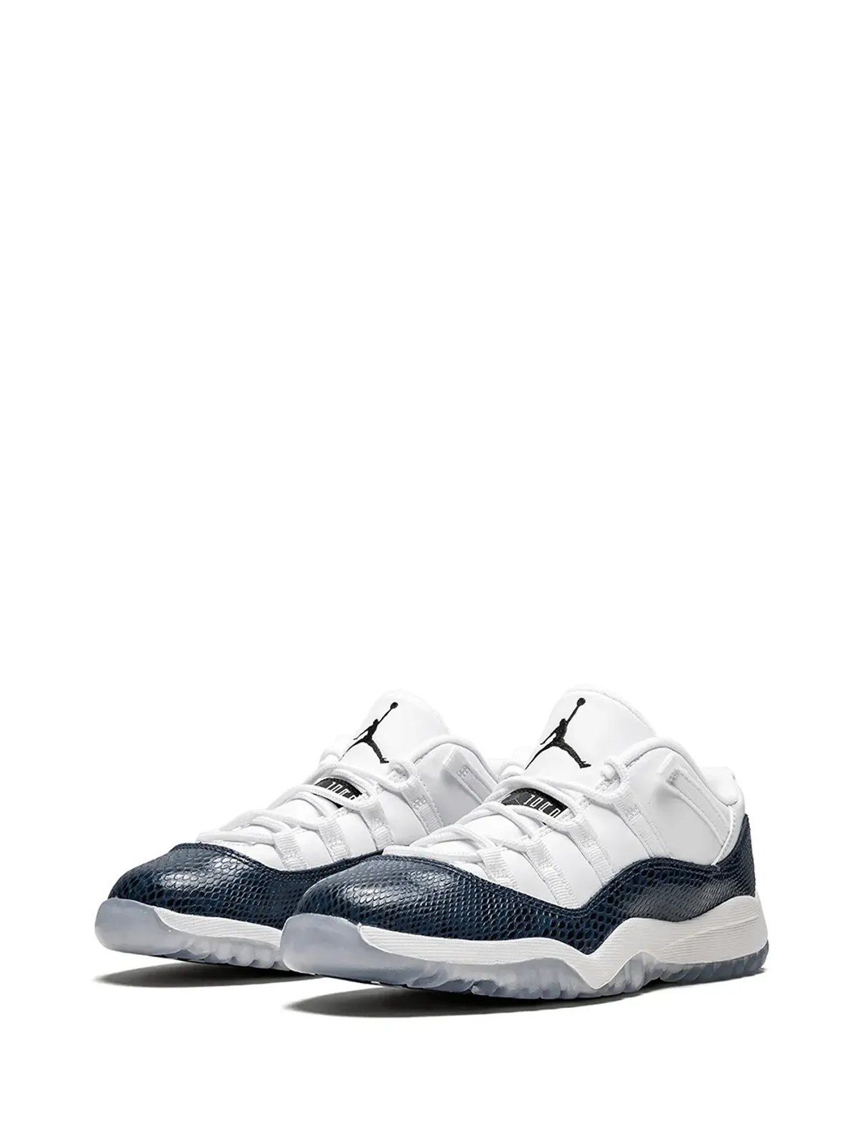 Jordan Kids 11 Retro Low LE ネイビー・スネークスキン柄スニーカー - 画像2