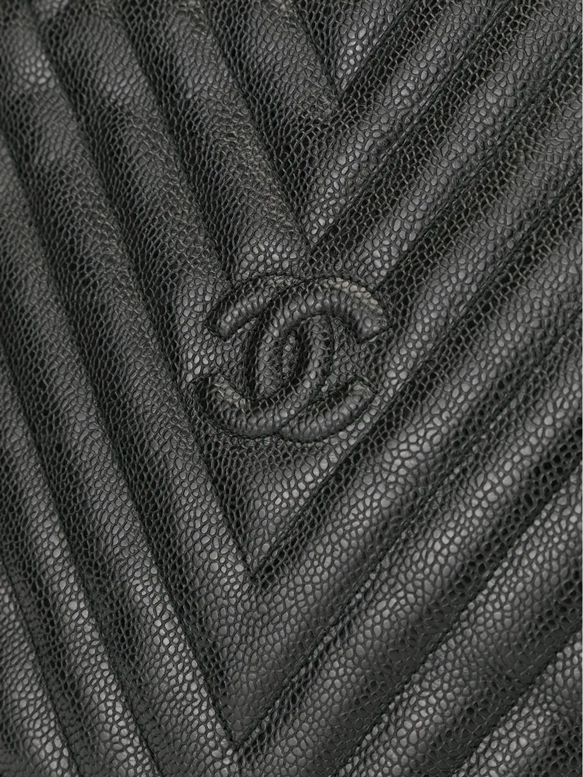 CHANEL Pre-Owned Vステッチフリンジハンドバッグ - ブラック - 画像4