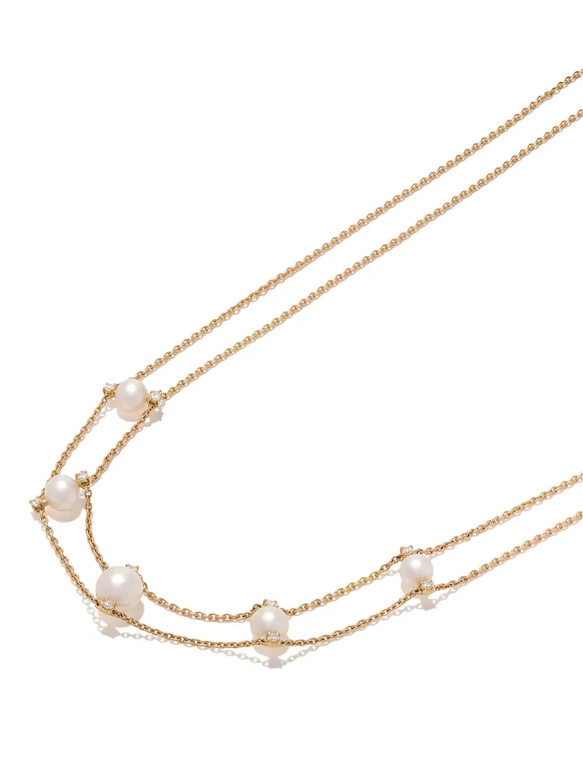 Yoko London 18K イエローゴールド ネックレス（淡水パール＆ダイヤモンド） - 画像3