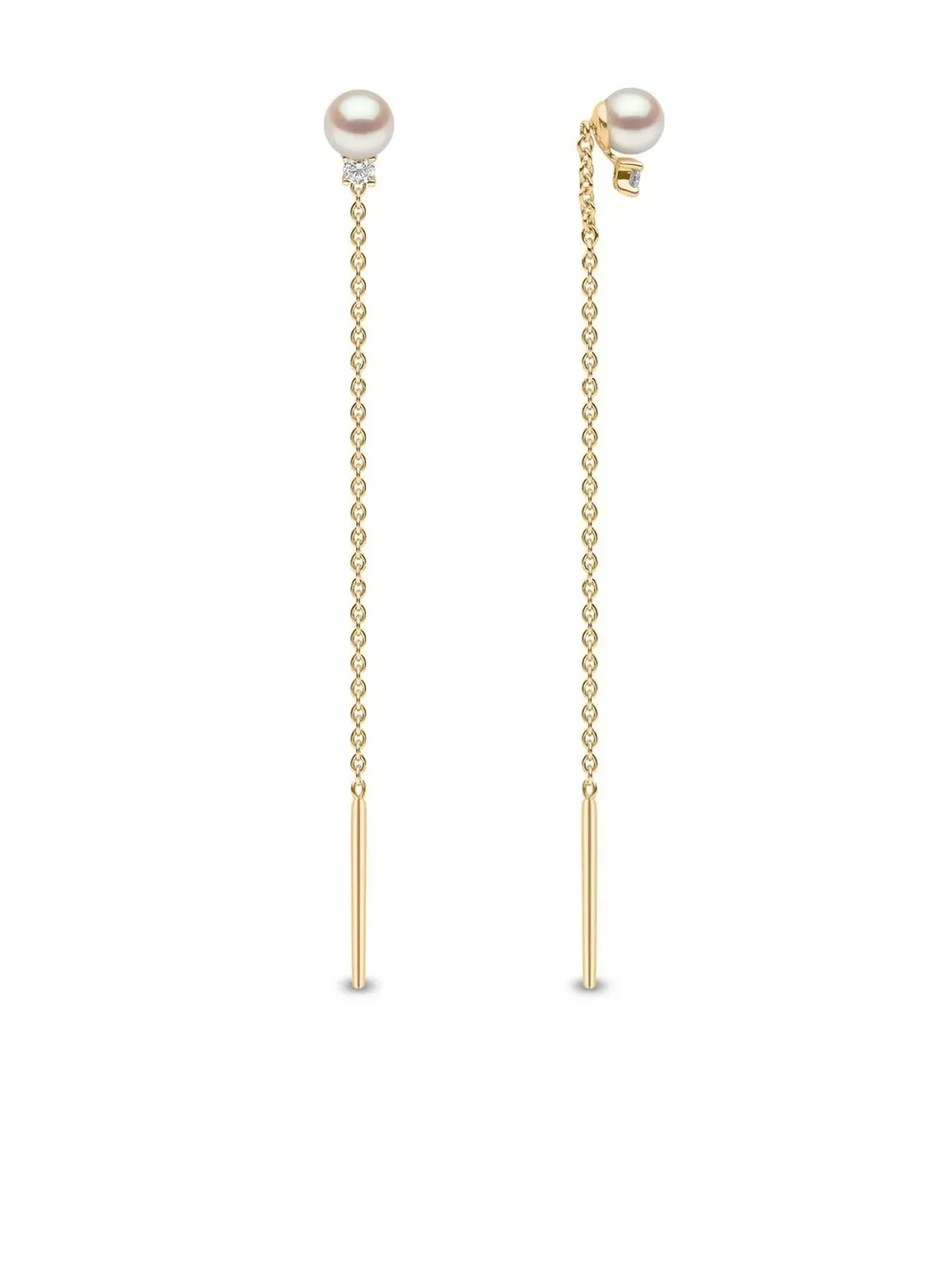 Yoko London 18kt イエローゴールド トレンド ダイヤモンド＆パール イヤリング - 画像3