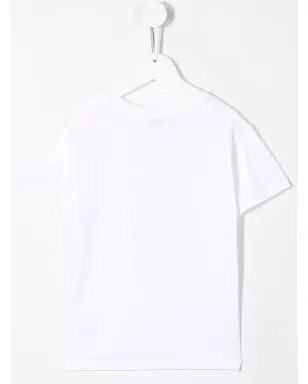 Dolce & Gabbana Kids ロゴ刺繍入りコットンTシャツ - ホワイト - サムネイル2