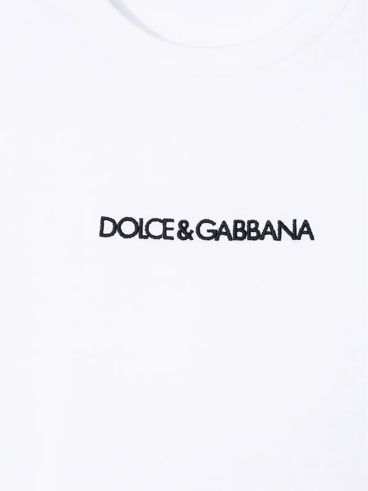 Dolce & Gabbana Kids ロゴ刺繍入りコットンTシャツ - ホワイト - 画像3