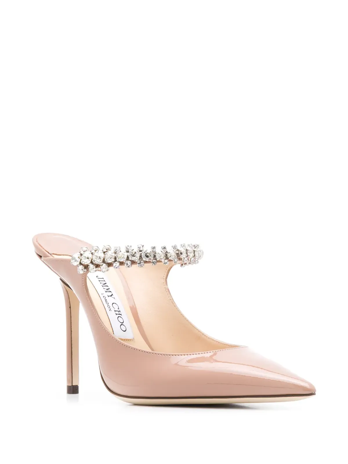 Jimmy Choo Bing クリスタルエンブリッシュドミュール ピンク - 画像2