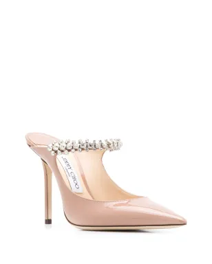Jimmy Choo Bing クリスタルエンブリッシュドミュール ピンク - サムネイル2