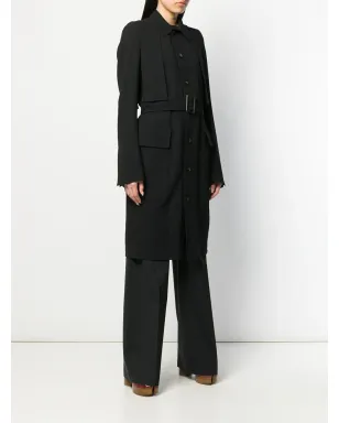 Rick Owens シングルブレスト ベルト付きコート - サムネイル3