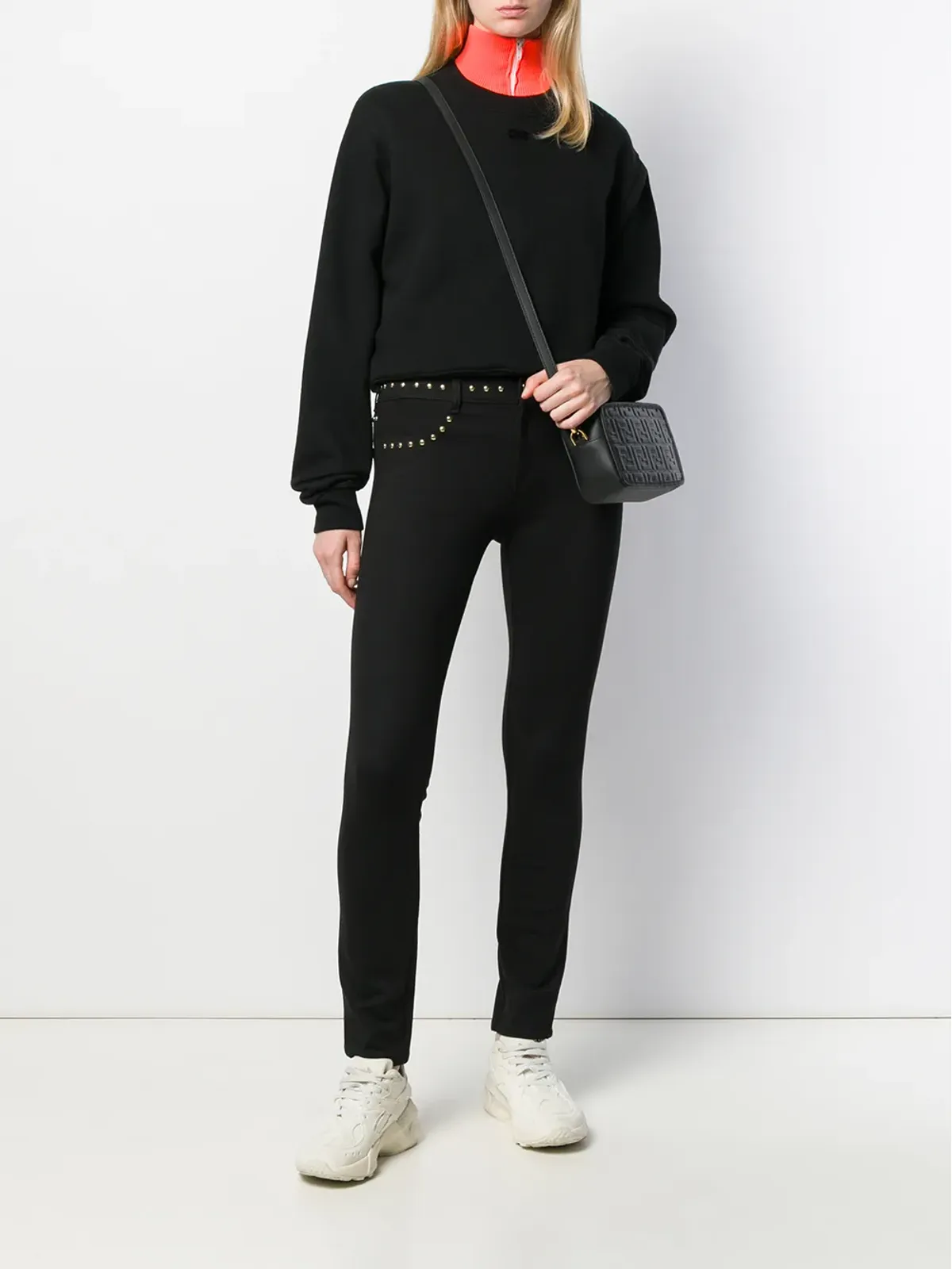 Versace Jeans Couture スタッドディテールのスキニーパンツ - 画像2
