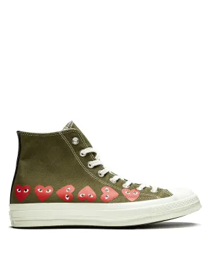 Converse Chuck 70 Hi マルチハーツ グリーン スニーカー - サムネイル1