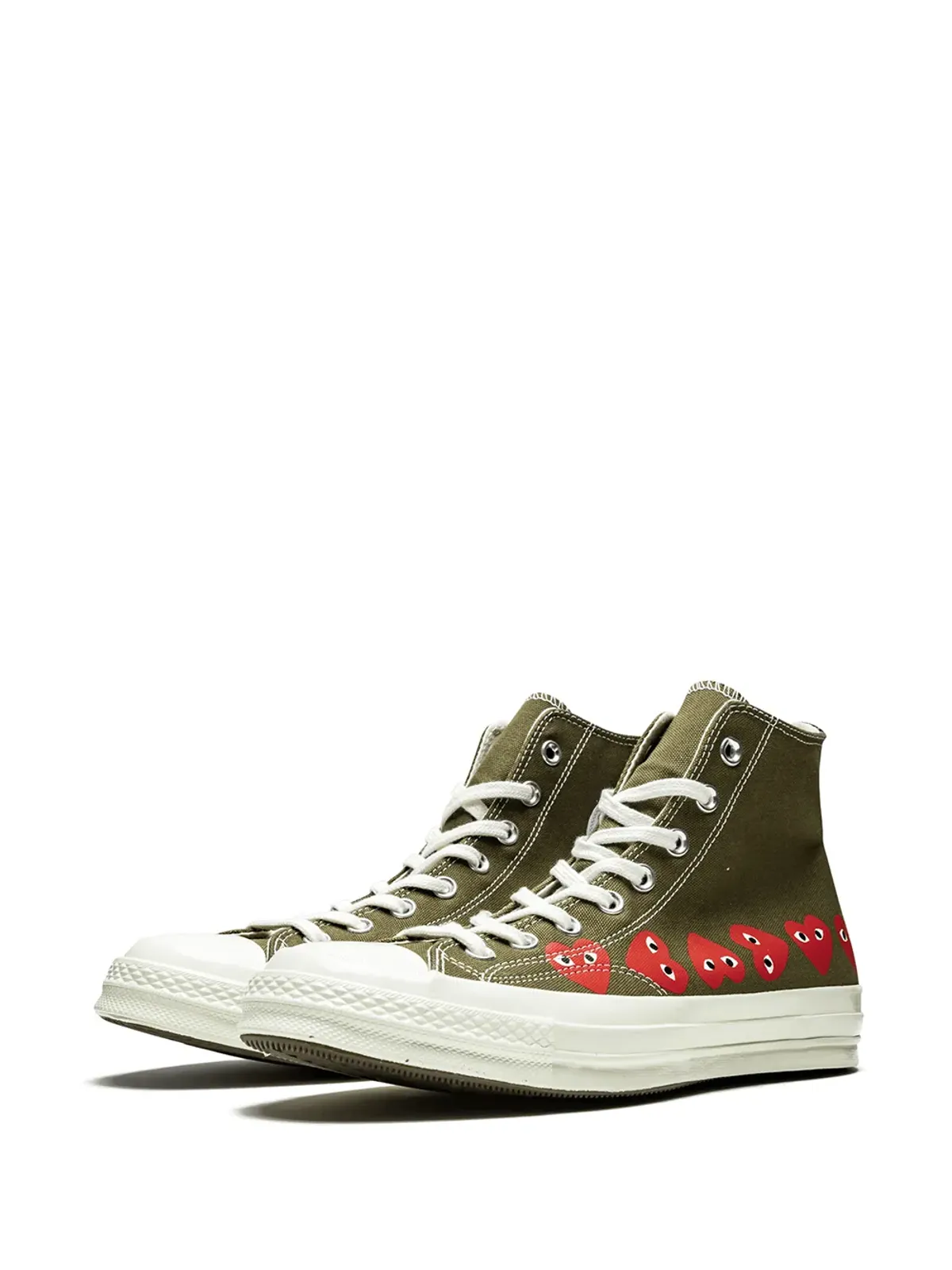 Converse Chuck 70 Hi マルチハーツ グリーン スニーカー - 画像2