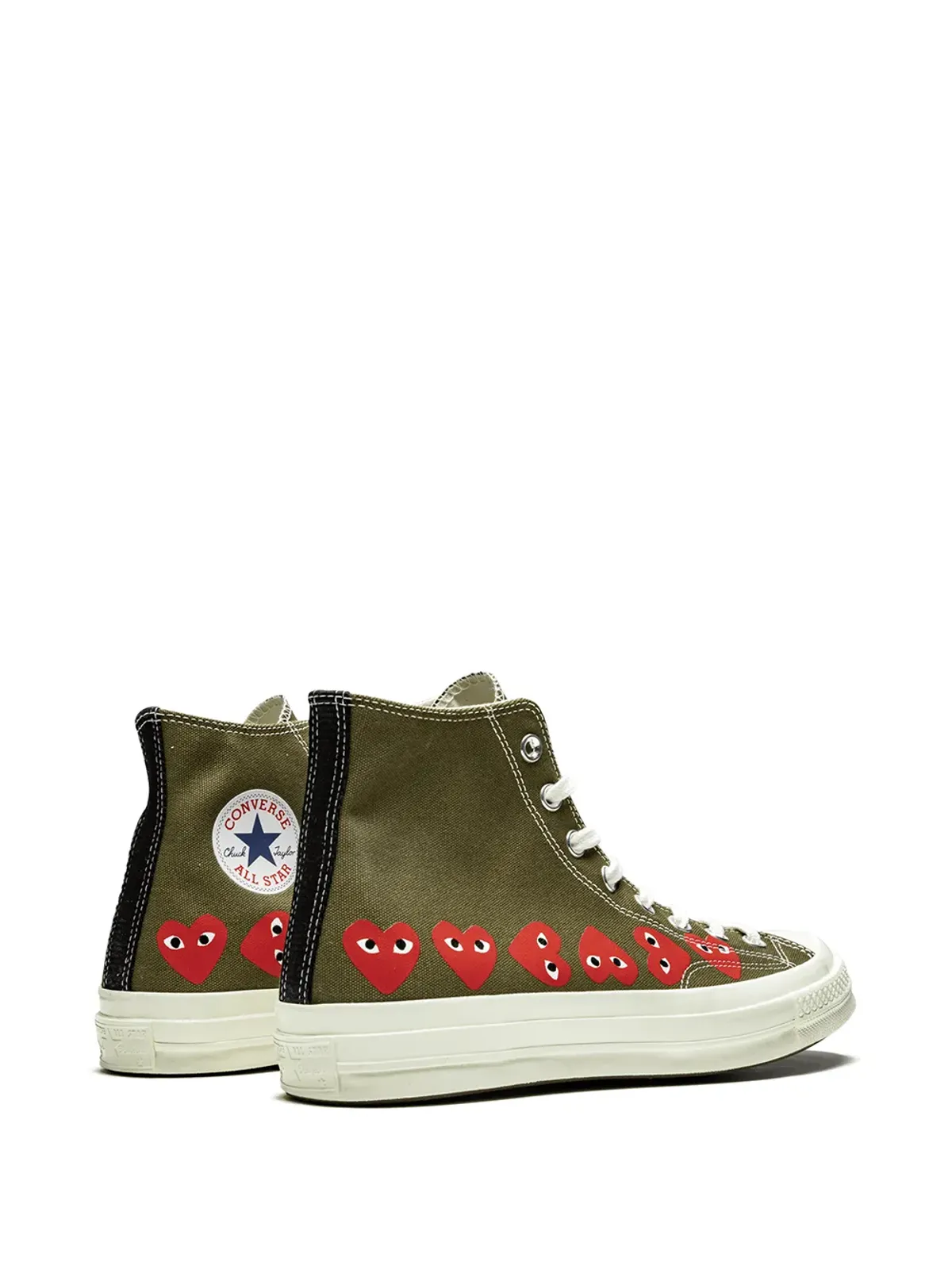 Converse Chuck 70 Hi マルチハーツ グリーン スニーカー - 画像3
